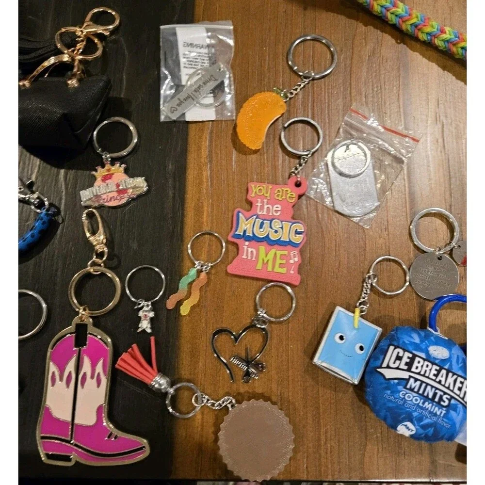 Lot Of Keychains Mixed Assortment Fun Vintage to Modern Kids Adults